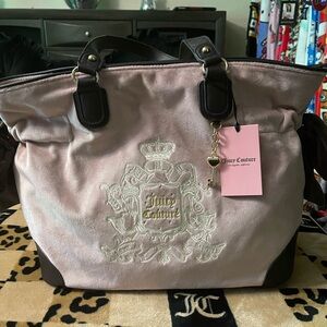Juicy Couture Light Pink and Brown Tote